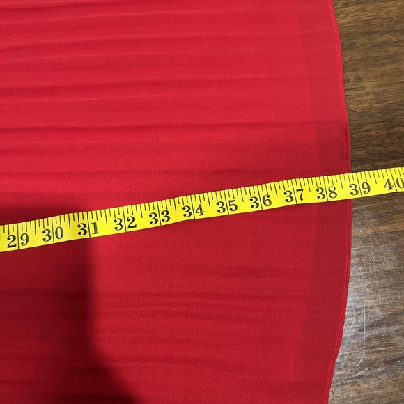 Chelsea 28 Dress Women Xl Red High Neck Long Sleeve‎ Acordian Pleat - Picture 10 of 10